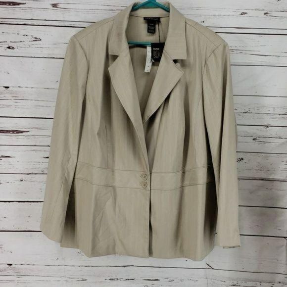 Lane Bryant 26 28‎ NEW with tags Business Office tan blazer jacket - Picture 3 of 7